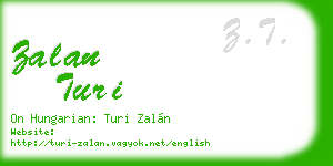 zalan turi business card